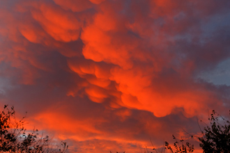 Early morning sky burning like a Dawn Fire
